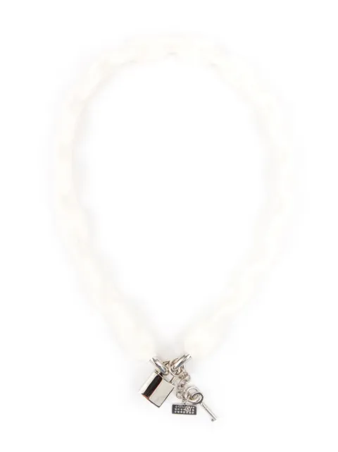MM6 Maison Margiela padlock chain-link necklace White SM7UU0050SV0341