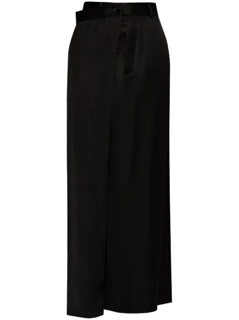MM6 Maison Margiela satin-finish front-fastening skirt Black S62MI0014S54450