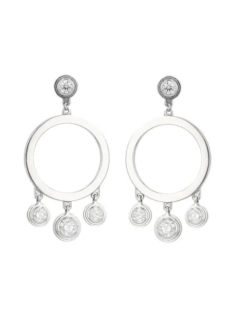 Cartier 2010s 18kt white gold Léger diamond earrings Silver 409276