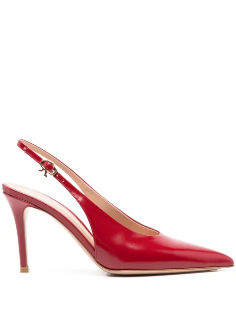 Gianvito Rossi Robbie 85mm slingback pumps Red G9546185RICTOK