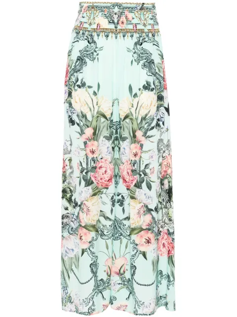 Camilla Petal Promise Land wide-leg trousers Green 00029114