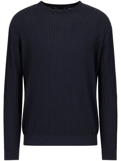 Emporio Armani ribbed-knit sweater Blue EM000130AF10460