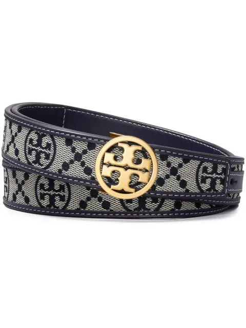 Tory Burch 1" T Monogram Miller belt Neutrals 161551
