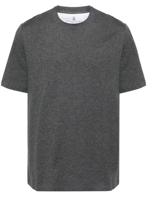 Brunello Cucinelli mélange-effect cotton T-shirt Grey M0B131308C080