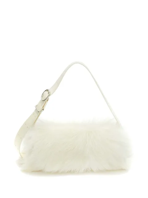 Jil Sander small Cannolo goat-hair shoulder bag White J07WD0023P7224