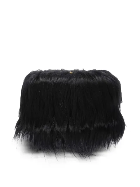 Jil Sander Goji Pillow hairy medium clutch bag Black J08WD0131P7196