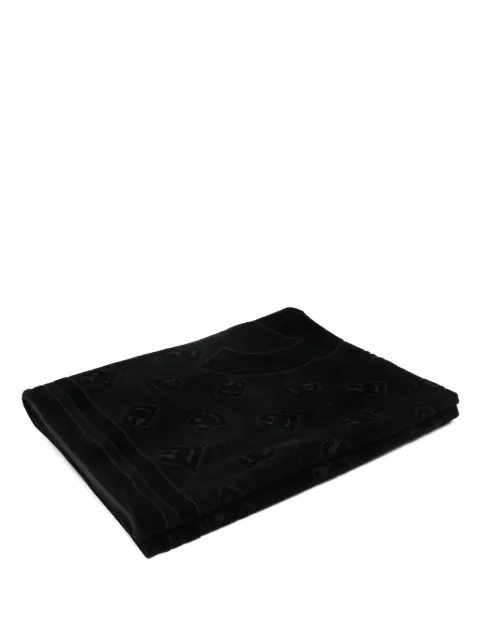 Dolce & Gabbana beach towel with DG Monogram (115x186) Black M0A12TONO10