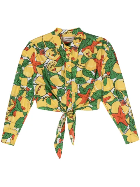 alessandro enriquez lemon-print shirt Yellow S02