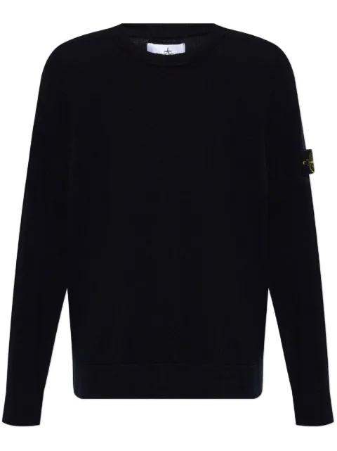 Stone Island Compass-motif wool sweatshirt Blue 8115526A1