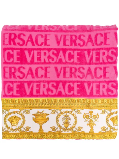 Versace I Love Baroque bath towel Pink ZTO101601ZCOSP052