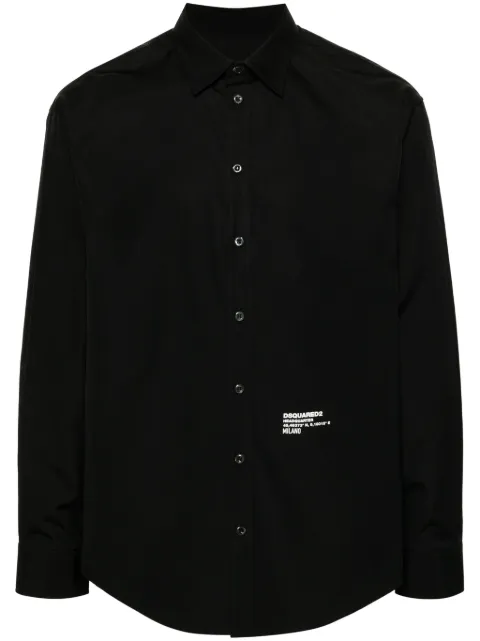 DSQUARED2 logo print poplin shirt Black S74DM0862S36275