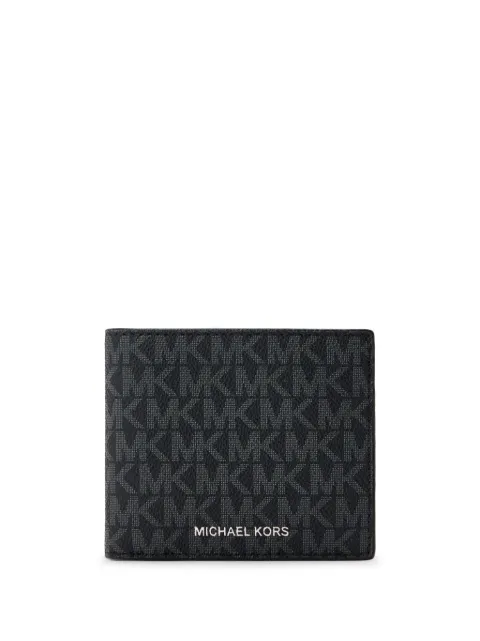 Michael Kors monogram-jacquard wallet Black 39S4LHUF2B