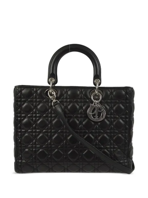 Christian Dior Pre-Owned 2015 Cannage Lady Dior two-way handbag Black 18MA0175