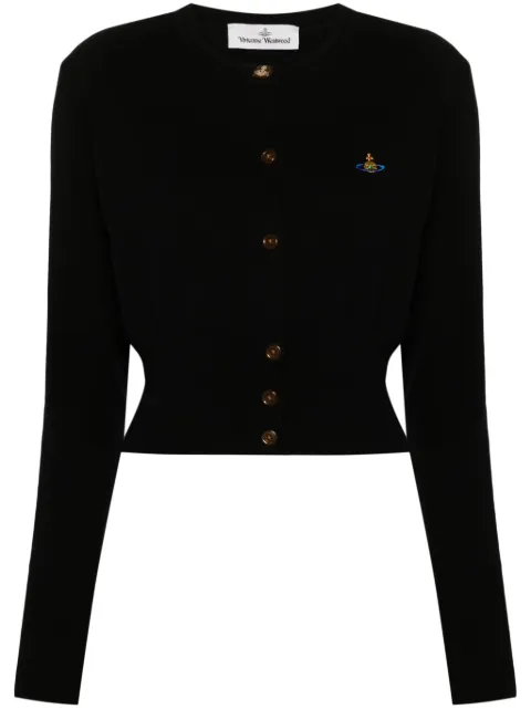 Vivienne Westwood Orb-embroidery cardigan Black 1803002UY001V