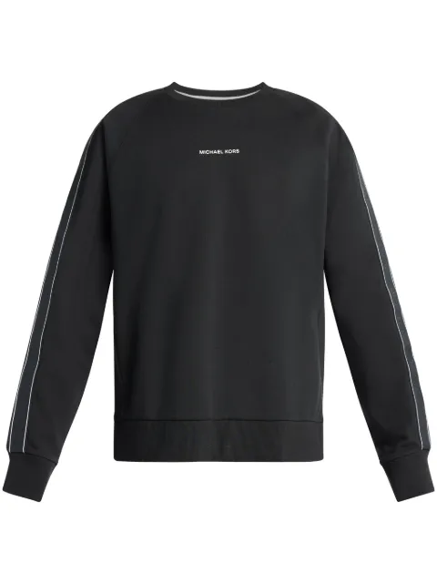 Michael Kors logo-tape crew-neck sweatshirt Black CT4524C5MF