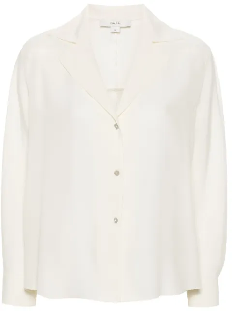 Vince semi-sheer silk shirt Neutrals V048612997