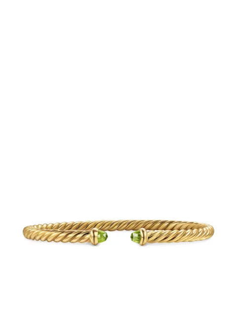 David Yurman 18kt yellow gold Cablespira peridot cuff Gold B1853188APR