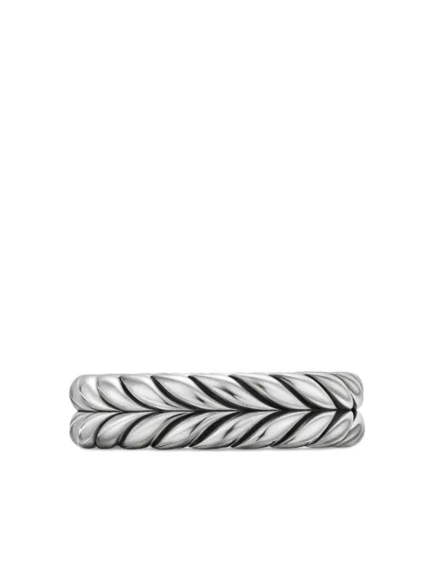 David Yurman sterling silver Chevron band ring (6.2mm) Silver R35257MSS