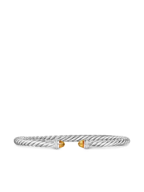 David Yurman sterling silver Cablespira citrine and diamonds bracelet (4mm) Silver B18092DSSACIDI