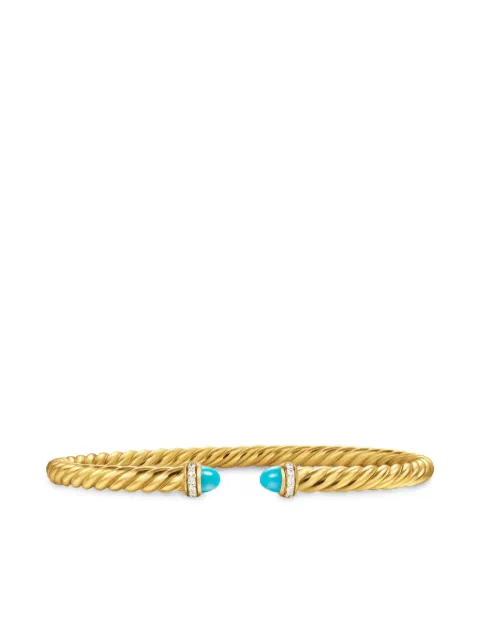 David Yurman 18kt yellow gold Cablespira® Flex diamond bracelet (4mm) Gold B18092D88DTQDI
