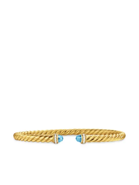 David Yurman 18kt yellow gold Cablespira topaz and diamond bracelet (4mm) Gold B18092D88ABTDI