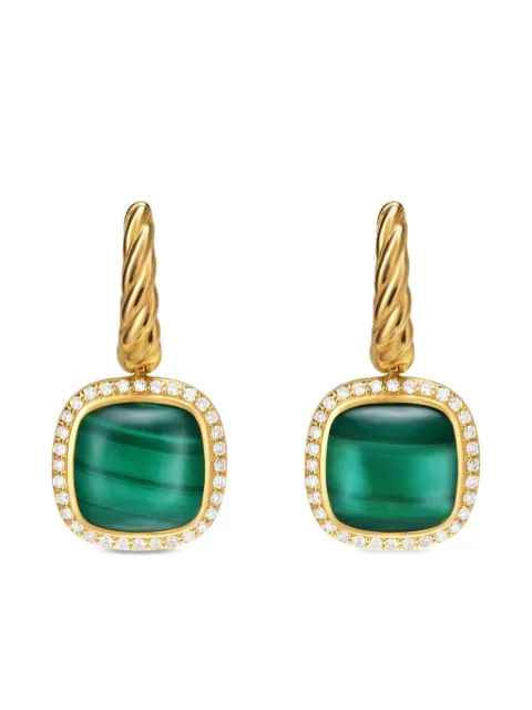 David Yurman 18kt yellow gold Albion malachite and diamond earrings Gold E18386D88DMLDI