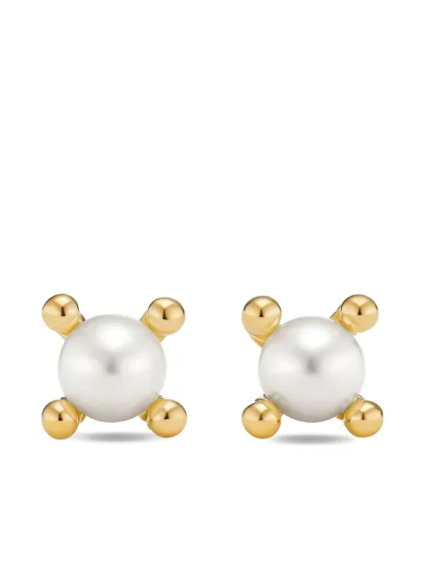 David Yurman 18kt yellow gold Petite Modern Renaissance pearl stud earrings (5.5mm) Gold E1808588BKW