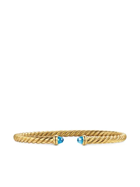David Yurman 18kt yellow gold Cablespira topaz cuff Gold B1853188ABT