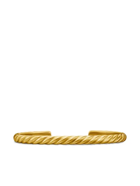 David Yurman 18kt yellow gold Sculpted Cable cuff bracelet (5.5mm) Gold B35219M88