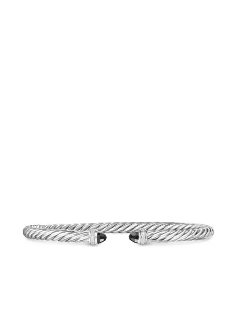 David Yurman sterling silver Cablespira® Flex diamond bracelet (4mm) Silver B18092DSSABODI