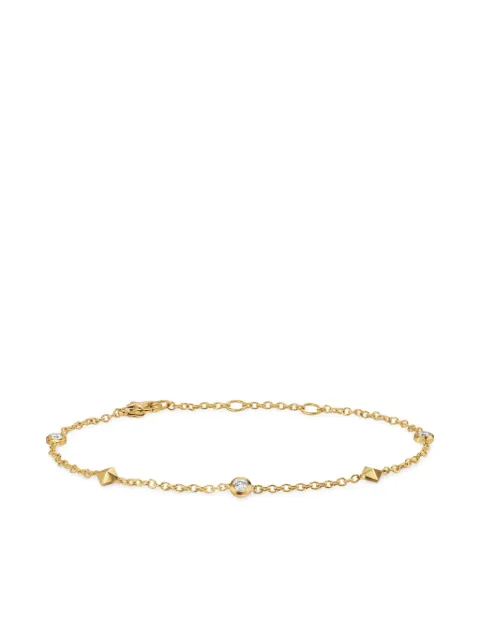 David Yurman 18kt yellow gold Petite Modern Renaissance Station diamond bracelet (4.6mm) Gold B18030D88ADI