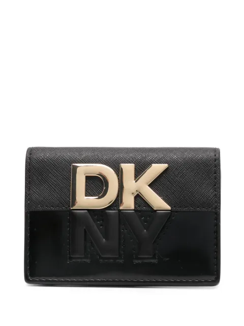 DKNY logo-plaque bi-fold wallet Black R42ZKE33