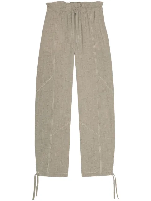 GANNI elasticated waist trousers Neutrals F9217