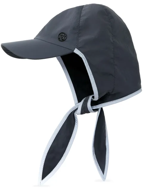 Maison Michel Yseult logo-appliqué balaclava Grey 2587001001