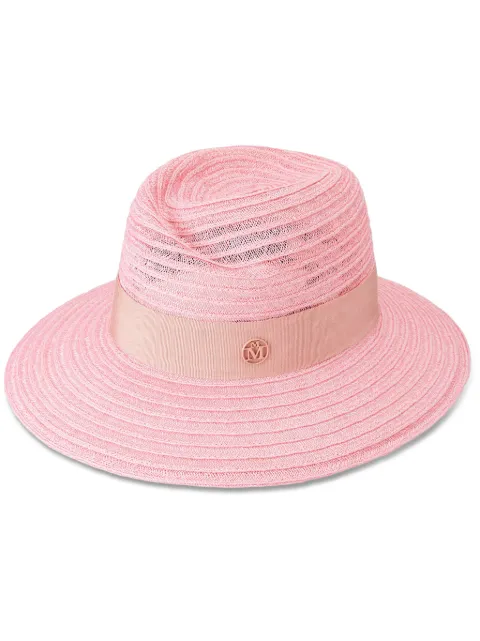 Maison Michel Virginie straw fedora hat Pink 1001274002