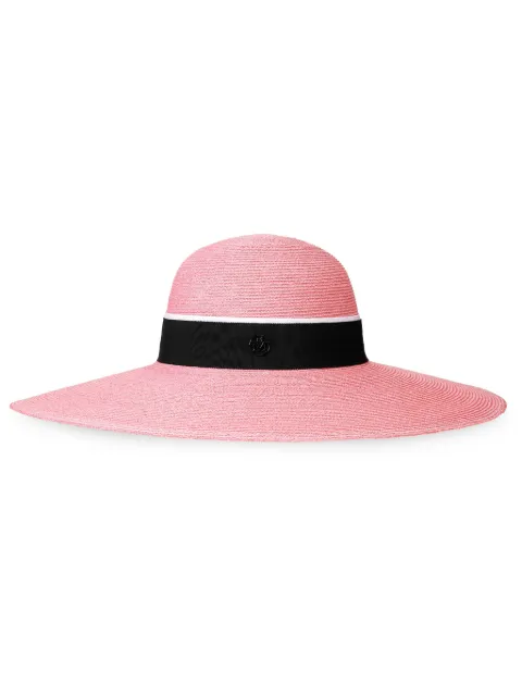 Maison Michel Blache straw capeline hat Pink 1004078002