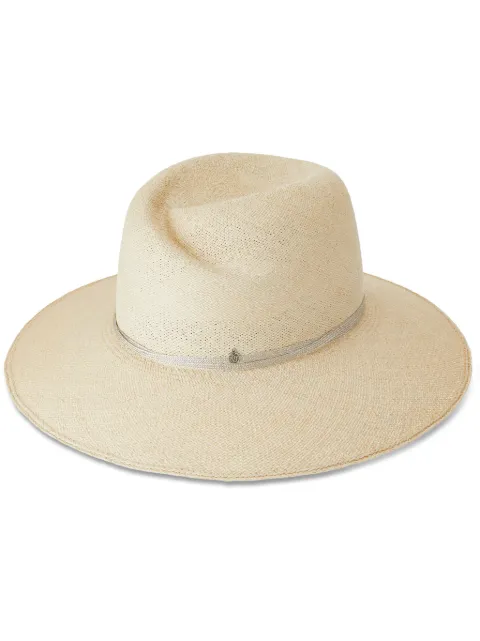 Maison Michel Virginie straw fedora hat Neutrals 1001276001