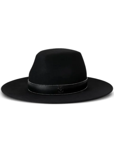 Maison Michel Kyra wool-felt fedora hat Black 1142063001