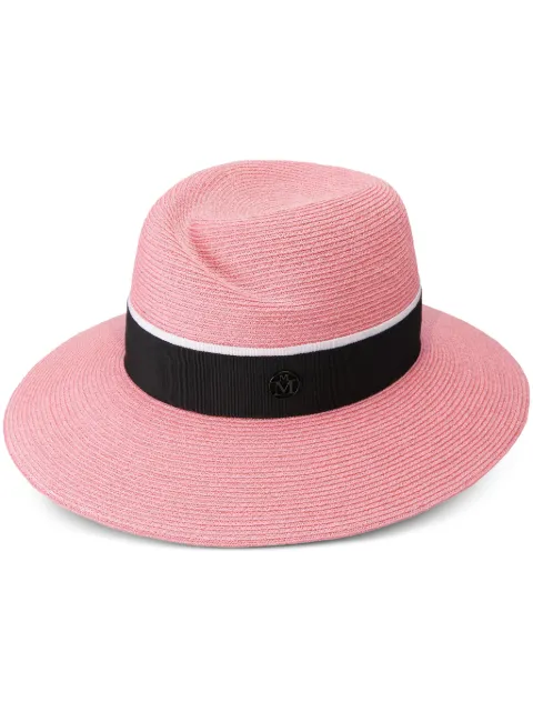 Maison Michel Virginie straw fedora hat Pink 1001275002