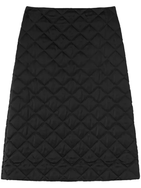 Jil Sander A-line quilted midi skirt Black J03MA0188J65274