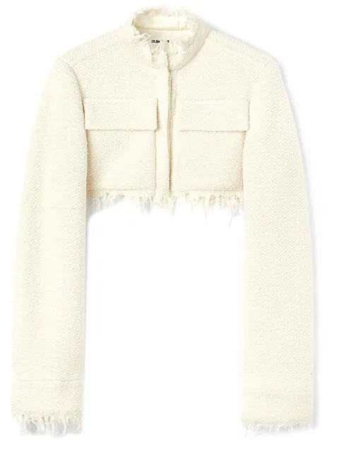 Jil Sander cropped jacket White J03HP0006J16128