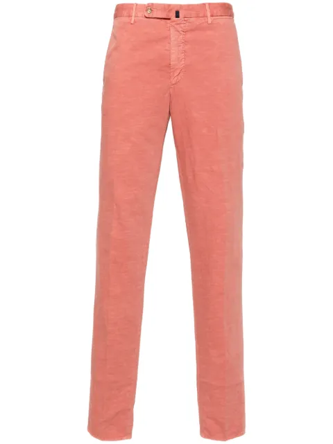 Incotex pressed-crease trousers Pink 1W00399387A