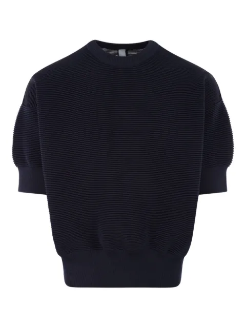 CFCL fine-ribbed crew-neck T-shirt Blue CF005KN033