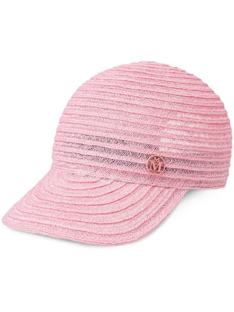 Maison Michel Tiger interwoven cap Pink 1068028002