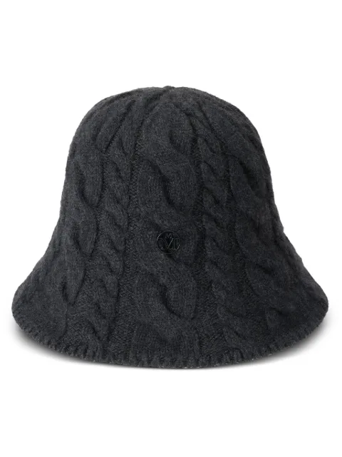 Maison Michel logo-plaque cashmere beanie Grey 2588002001
