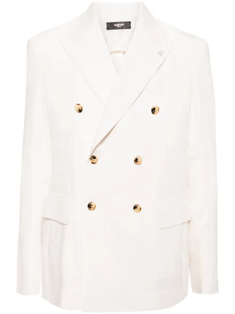 AMIRI linen-cotton blend blazer Neutrals AMSUFJ1008
