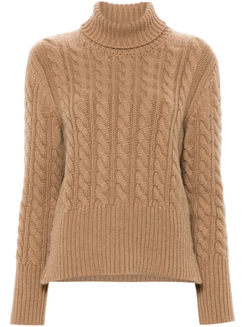 Thom Browne cable-knit cashmere jumper Brown FKA490AY2001
