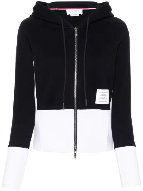Thom Browne 4-Bar cotton hoodie Blue FJT382A03037