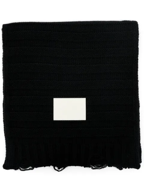 MM6 Maison Margiela knitted wool blend scarf Black S52TE0054M13040