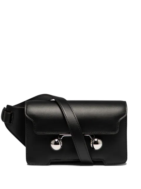 Marni Trunkaroo leather crossbody bag Black MUMQ0022U0P6948